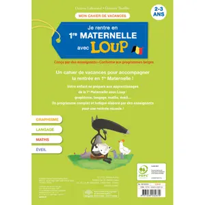 Book je rentre en 1re maternelle avec loup Auzou image-1