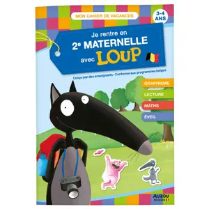 Book je rentre en 2e maternelle avec loup Auzou image-0