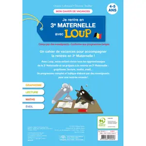 Book je rentre en 3e maternelle avec loup Auzou image-1