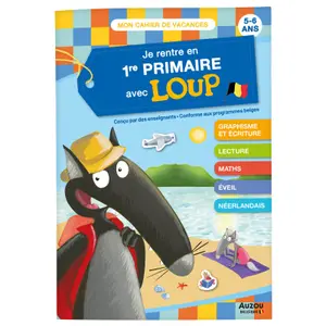Book je rentre en 1re primaire avec loup Auzou image-0
