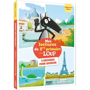 Book mes lectures de 1re primaire avec loup - level 1 - 4 stories for travelling Auzou image-0