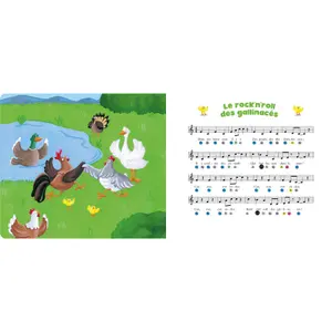 Livre mon livre piano - mes premières comptines à jouer au piano - p'tit loup Auzou image-1