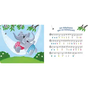 Livre mon livre piano - mes premières comptines à jouer au piano - p'tit loup Auzou image-2