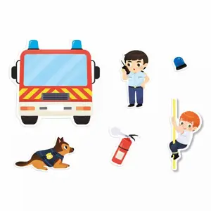 Police and fire bumper stickers Auzou (x500) image-0