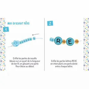 Creative activities superb jewelry Auzou Ma Mini Accumulation De Bracelets À Message image-1