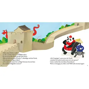 Book for the wolf who wanted to go around the world in German Auzou image-2