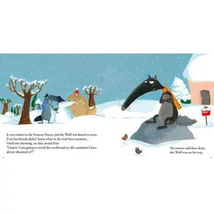 Book for the wolf who wanted to go around the world in English Auzou image-1