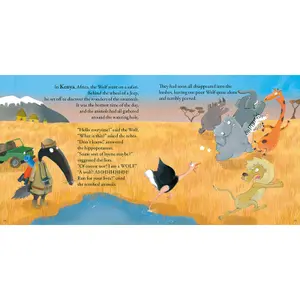 Book for the wolf who wanted to go around the world in English Auzou image-2