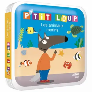 Book for marine animals p'tit loup bath book Auzou image-0