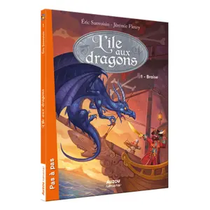 Book for l'ile aux dragons braise coll. pas a pas Auzou image-0