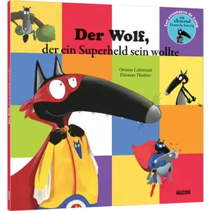 Book for the wolf who wanted to be a superhero in German Auzou image-0