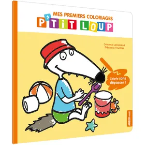 Coloriage mes premiers coloriages p'tit loup les vacances Auzou image-0