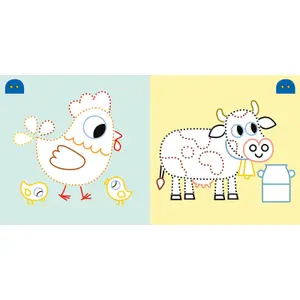 Coloriage mes premiers coloriages points à relier la ferme Auzou image-1