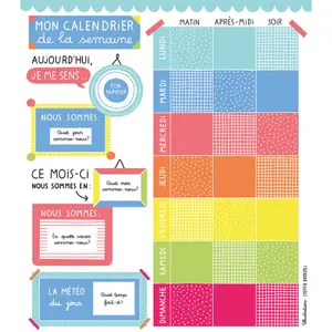 My first calendar of the week magnet pack stickers Auzou image-1