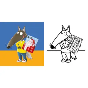 Coloriage mes premiers coloriages p'tit loup noël Auzou image-2