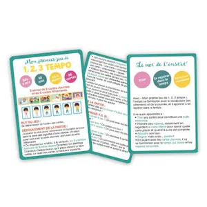 Card games my first game of 1, 2, 3 tempo finding your bearings in time Auzou image-0