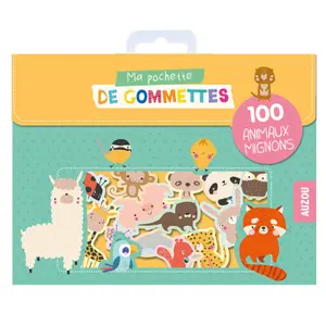 Scratchers my bag of 100 cute animal stickers Auzou image-1
