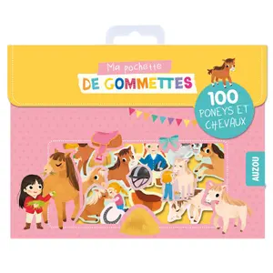 My 100 pony and horse stickers pack Auzou image-1