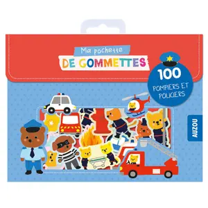 Gommettes ma pochette de 100 gommettes pompiers et policiers Auzou image-1