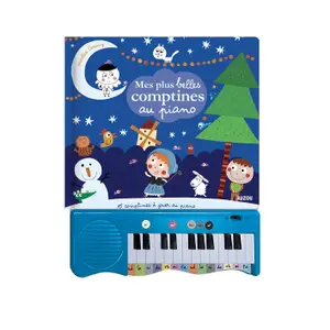 Livre mon livre piano - mes plus belles comptines au piano - 15 nursery rhymes to play on the piano Auzou image-0