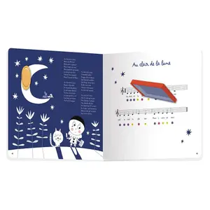 Livre mon livre piano - mes plus belles comptines au piano - 15 nursery rhymes to play on the piano Auzou image-1