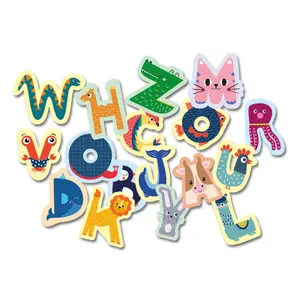 Gommettes ma pochette de 45 grandes gommettes les lettres de l'alphabet en animaux Auzou image-0