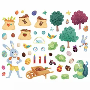 Stickers my Easter stickers augustin the rabbit Auzou image-1