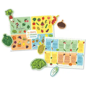 My first seasonal fruit and vegetable magnet pack stickers Auzou image-1