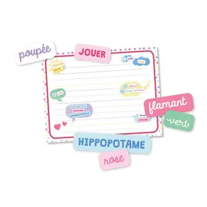 Stickers my first pocket of funny word magnets Auzou image-0