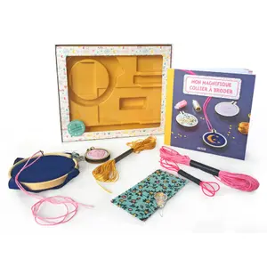 Creative activities my beautiful embroidery necklace Auzou image-1