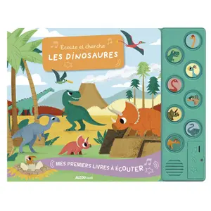Listen and find dinosaurs book Auzou image-0