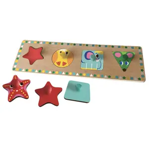 Shapes and animals puzzle my wooden puzzles Auzou image-1