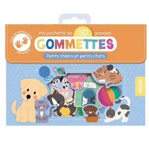 Gommettes ma pochette de 50 grandes gommettes petits chiens et petits chats Auzou image-0
