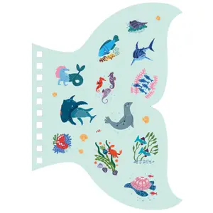 Mon p'tit carnet d'autocollants ocean Auzou image-0