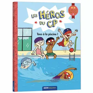 Book for heroes of cp first readings level 2 all to the pool Auzou image-0