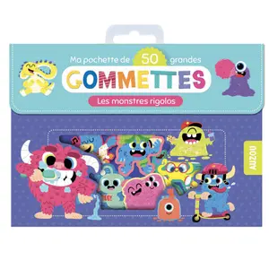 Scratchers my bag of 50 large stickers funny monsters Auzou image-1