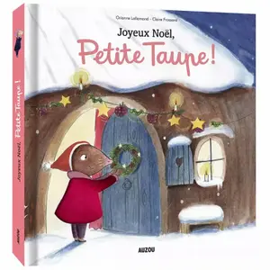 Merry christmas book, little mole to touch cardboard Auzou image-0