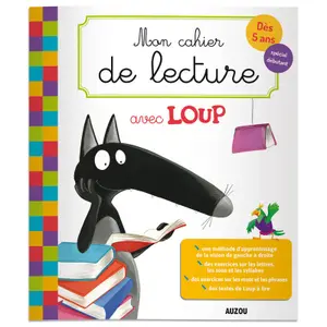 Jeux éducatifs mon cahier de lecture avec loup Auzou image-0