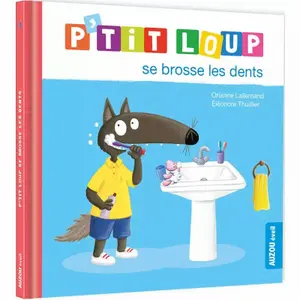 Little Wolf Brushes His Teeth Book Auzou image-0
