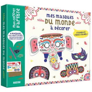 Creative activities my world masks to decorate Auzou image-1