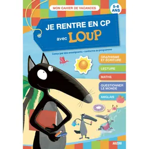 Book for je rentre en cp avec loup cahier de vacances 2022 Auzou image-0