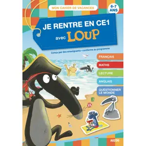 Book for je rentre en ce1 avec loup cahier de vacances 2022 Auzou image-0