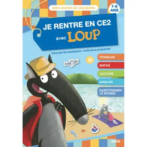 Book for je rentre en ce2 avec loup cahier de vacances 2022 Auzou image-0