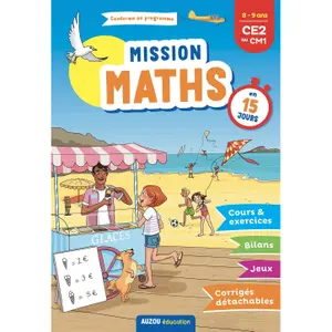 Book for mission maths en 15 jours ce2 au cm1 Auzou image-0