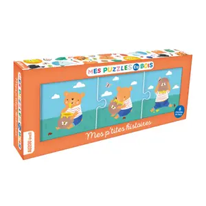 Mes p'tites histoires 6-piece wooden puzzle Auzou image-1