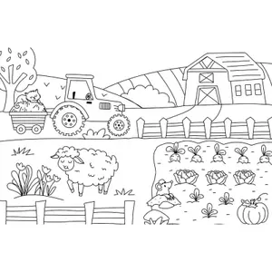 My big farm coloring pages Auzou image-1