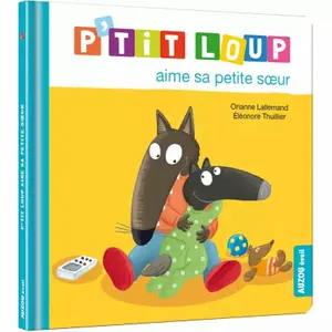 Book for p'tit loup loves his little sister Auzou image-0