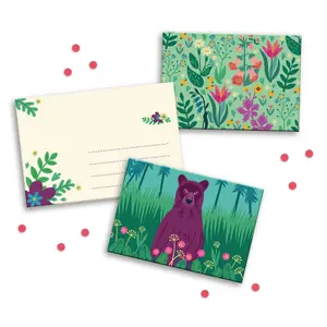 Book for magic forest my pretty correspondence set Auzou image-0