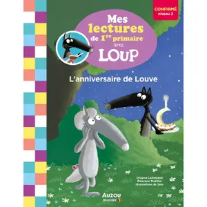 Book mes lectures de 1re primaire avec loup - my 1st grade readings with wolf - l'anniversaire de Auzou image-1