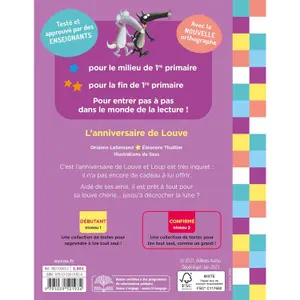 Book mes lectures de 1re primaire avec loup - my 1st grade readings with wolf - l'anniversaire de Auzou image-2